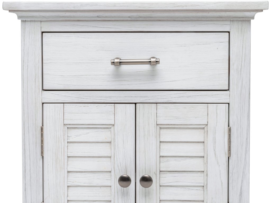 Sea Winds Surfside 1-Drawer/2-Door Nightstand in Distressed White - image 5