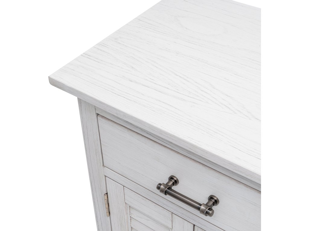 Sea Winds Surfside 1-Drawer/2-Door Nightstand in Distressed White - image 6
