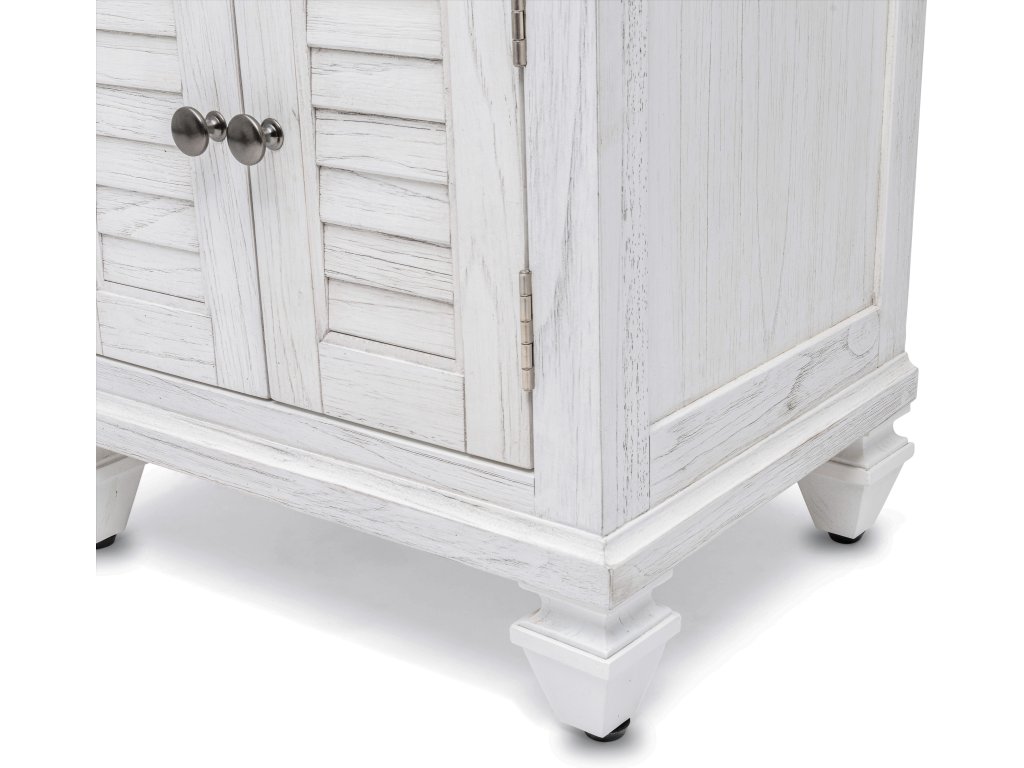 Sea Winds Surfside 1-Drawer/2-Door Nightstand in Distressed White - image 7