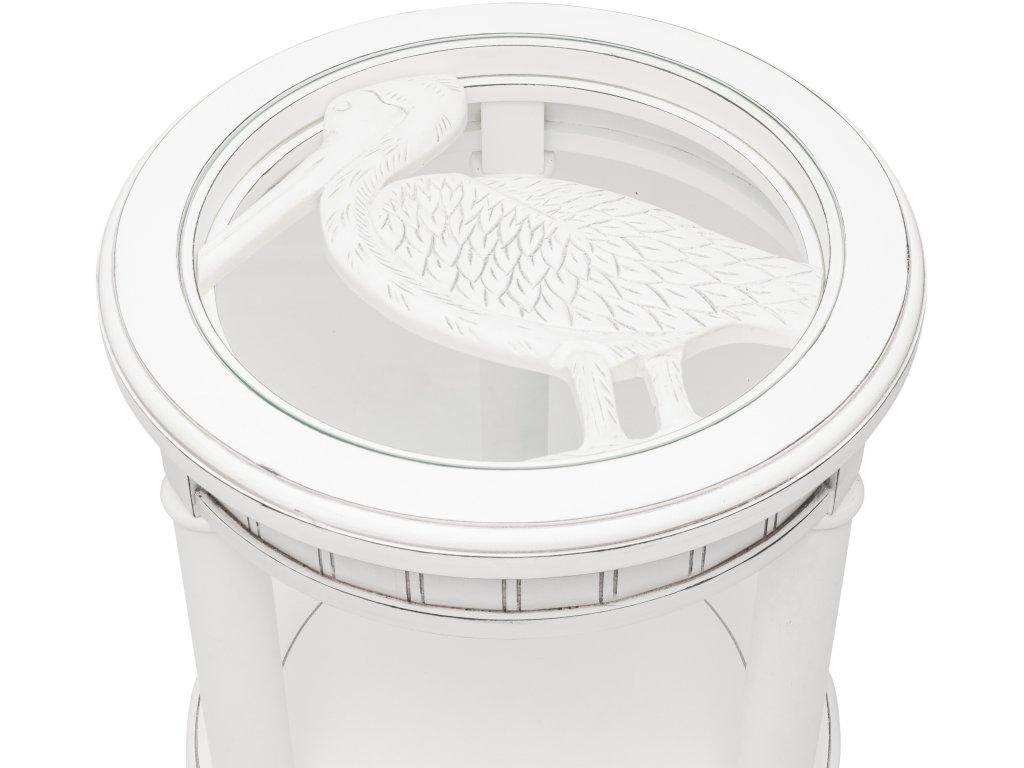 Sea Winds Monaco Round End Table with Anchor Insert in Blanc - image 6