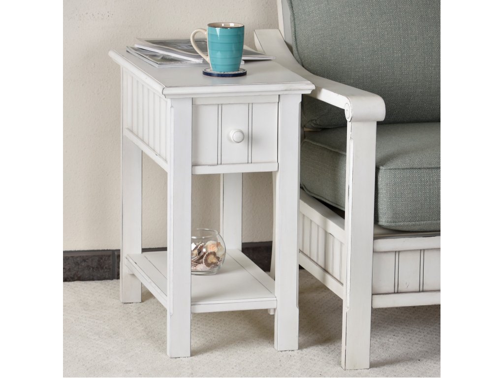 Sea Winds Monaco Chairside Table in Blanc - image 2