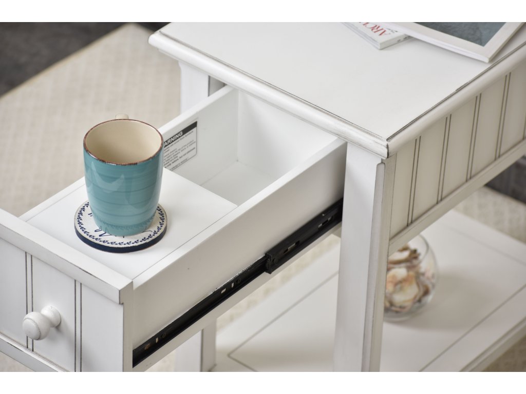 Sea Winds Monaco Chairside Table in Blanc - image 3