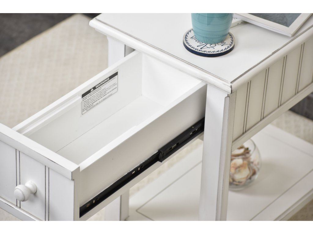 Sea Winds Monaco Chairside Table in Blanc - image 4