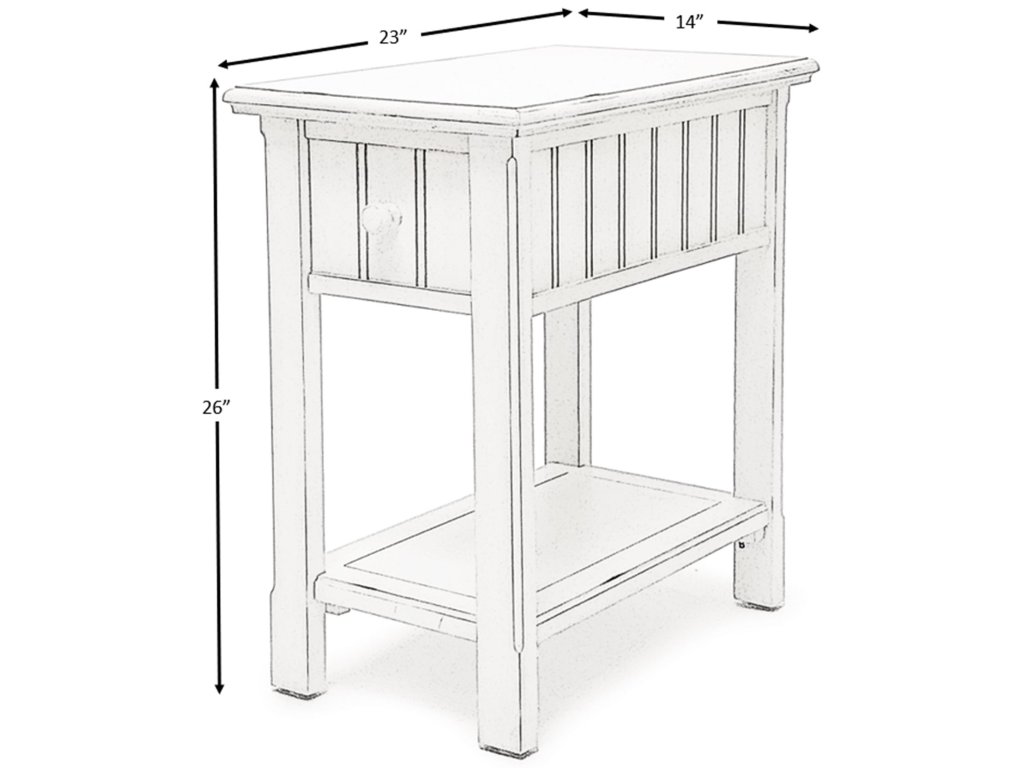 Sea Winds Monaco Chairside Table in Blanc - image 6