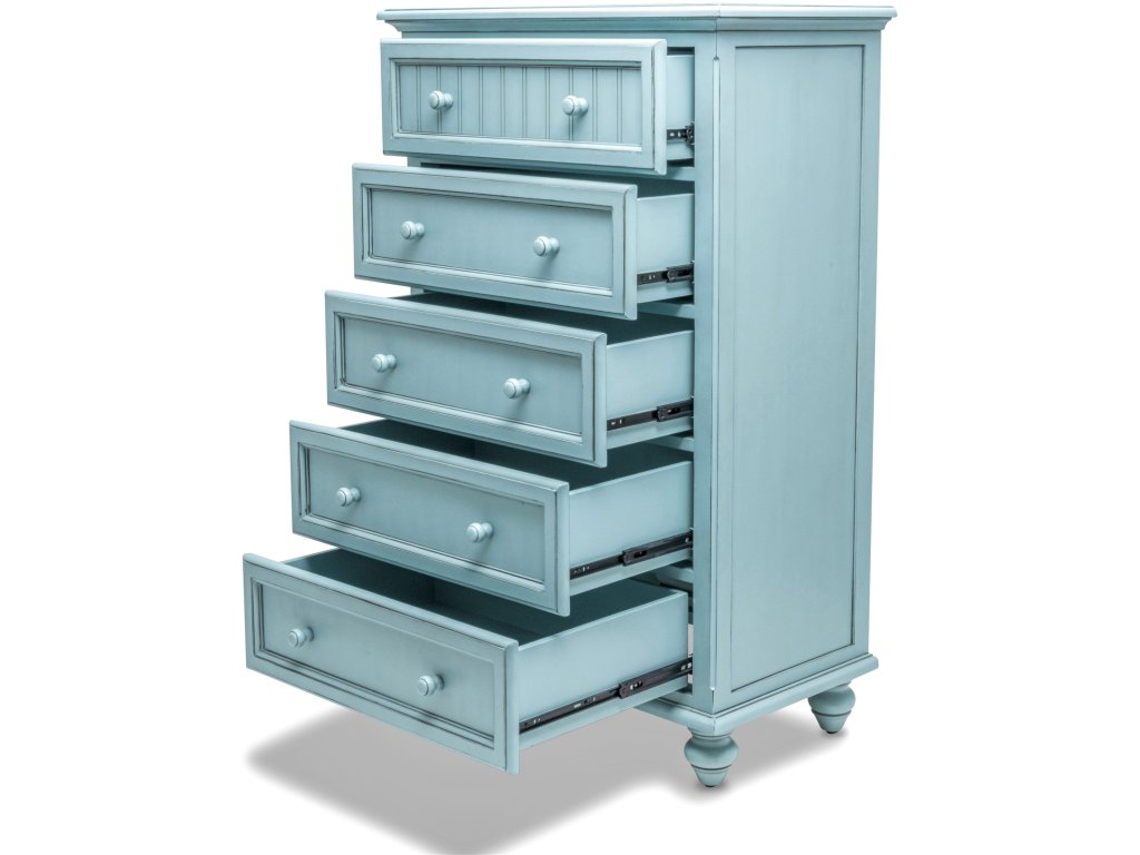 Sea Winds Monaco 5 Drawer Chest in Bleu - image 3