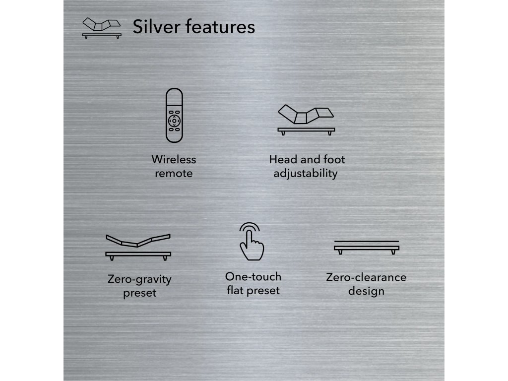 Serta Baselogic Silver Adjustable Base - image 2