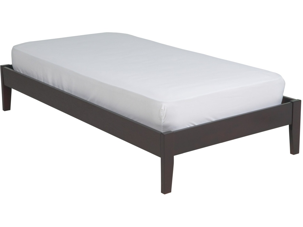 Simple Wood Platform Bed in Espresso - image 3