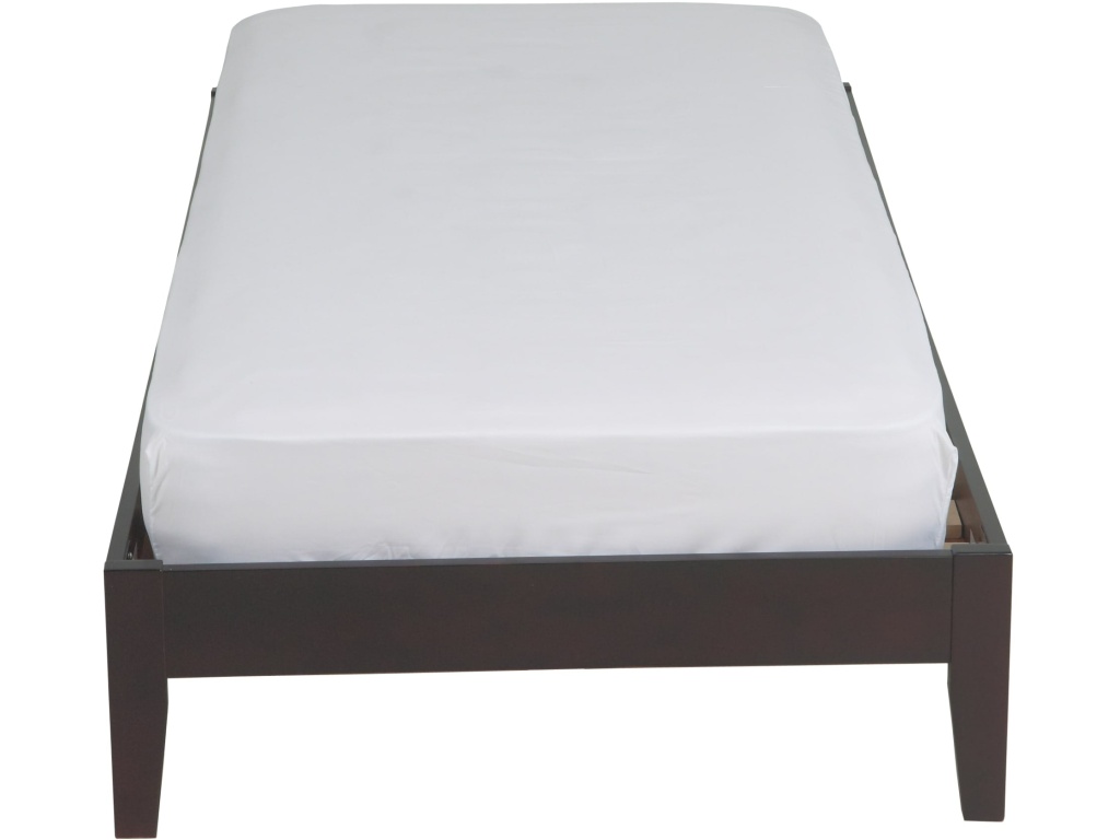 Simple Wood Platform Bed in Espresso - image 4