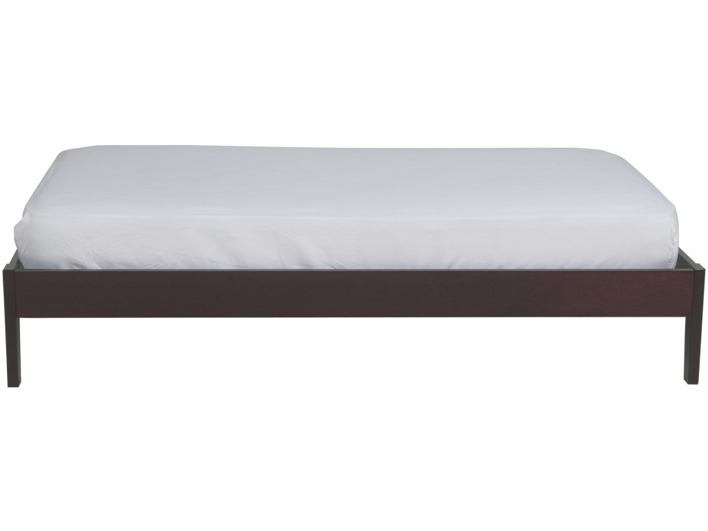 Simple Wood Platform Bed in Espresso - image 5