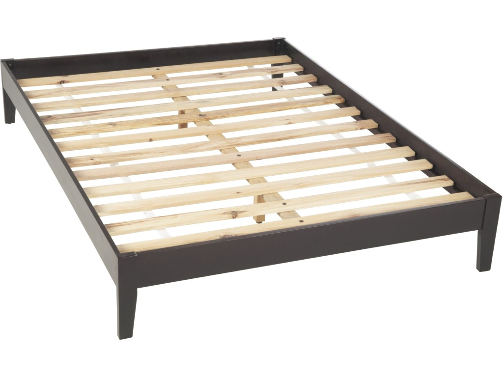 Simple Wood Platform Bed in Espresso - image 6
