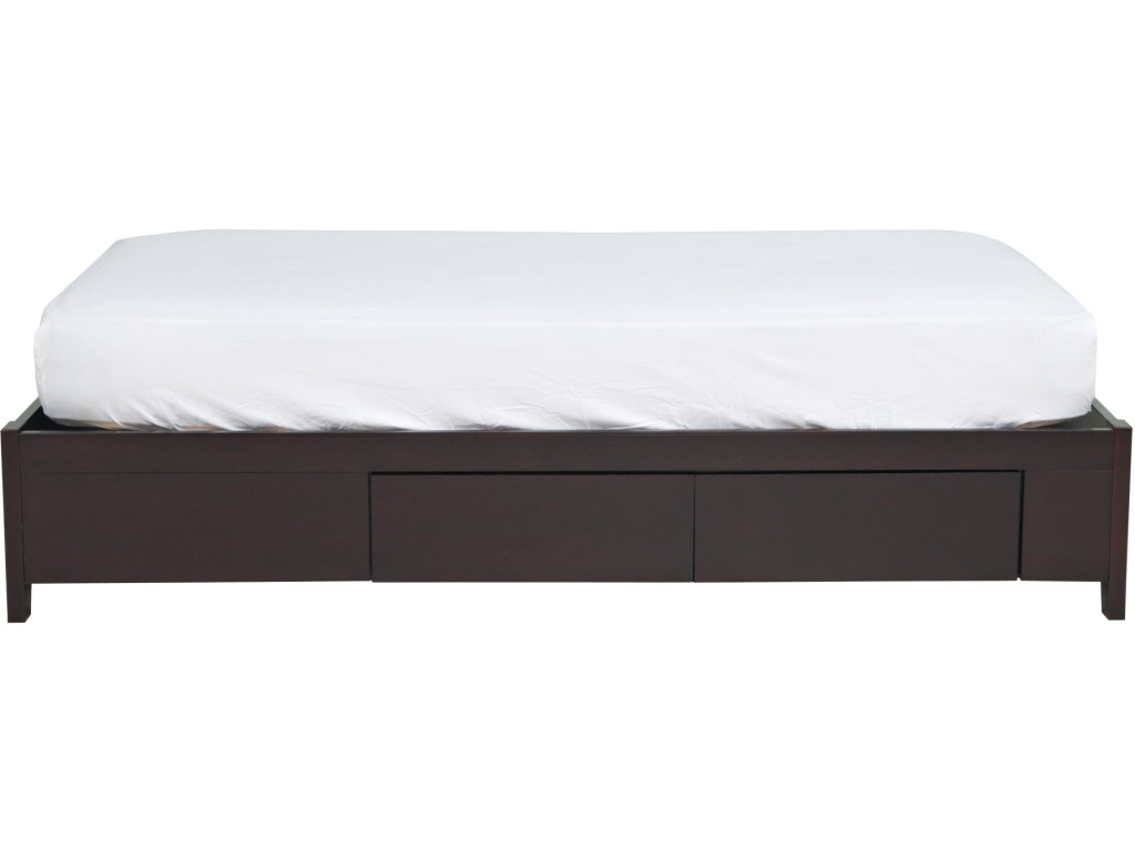 Simple Wood Storage Bed in Espresso - image 11
