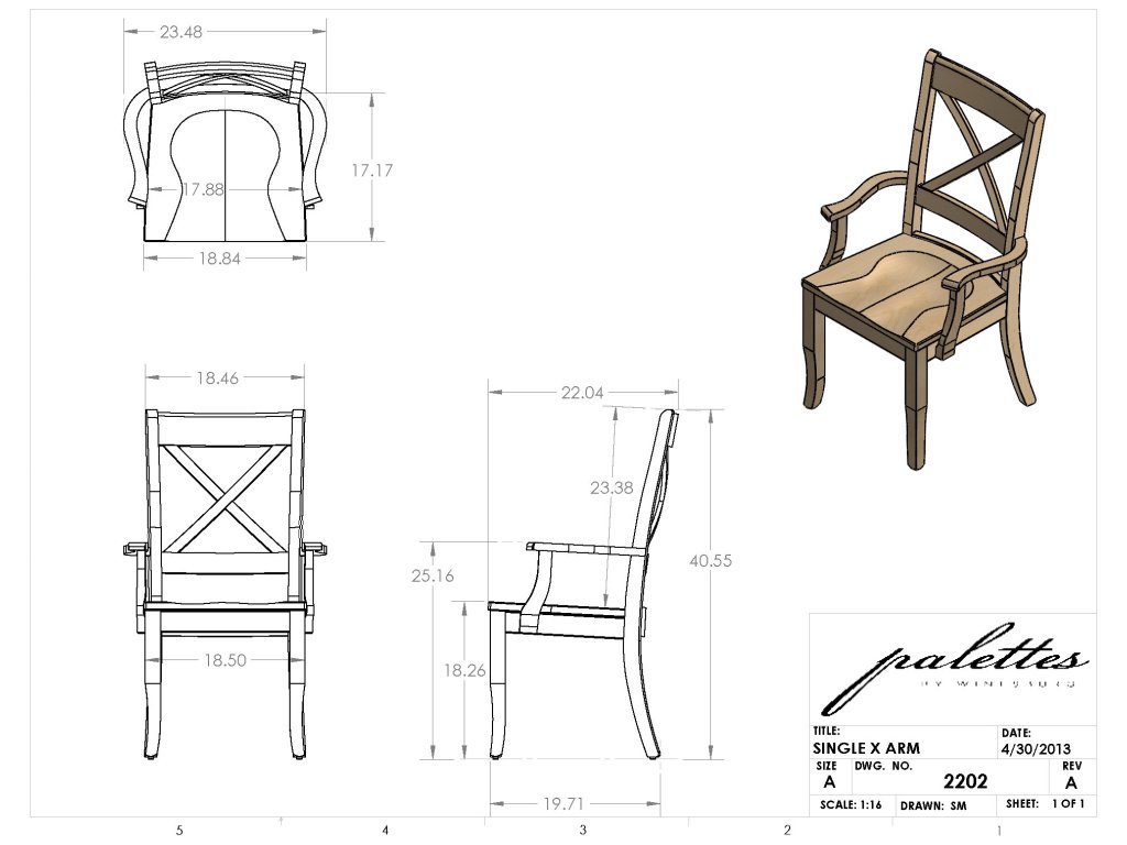 MAVIN Single-X Side Chair, alternate view 2