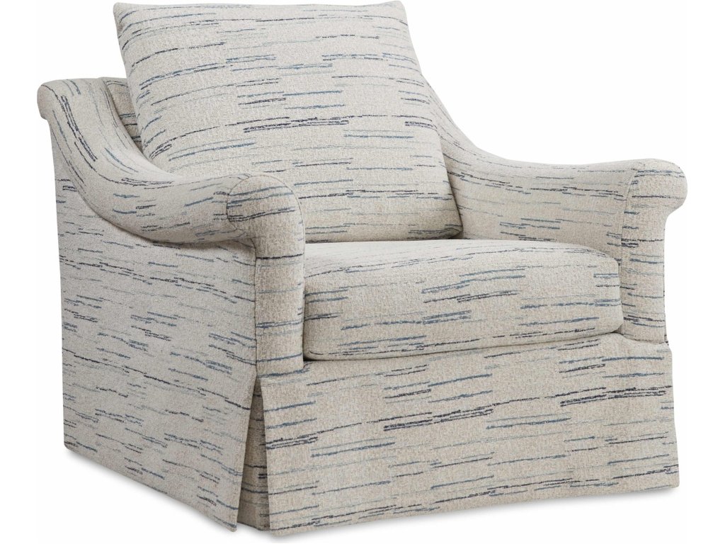 Emme Skirted Swivel Chair (Topstitch) - main image