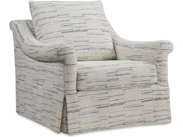Emme Skirted Swivel Chair (Topstitch)