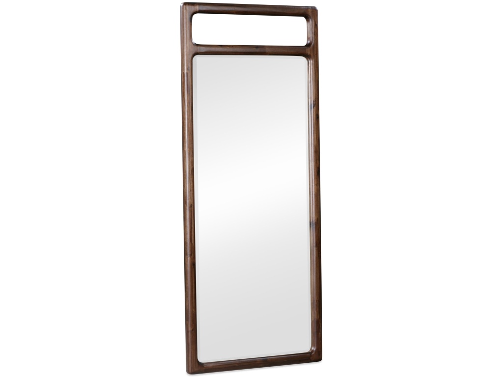 Sol Beveled Glass Floor Mirror in Brown Spce - image 1