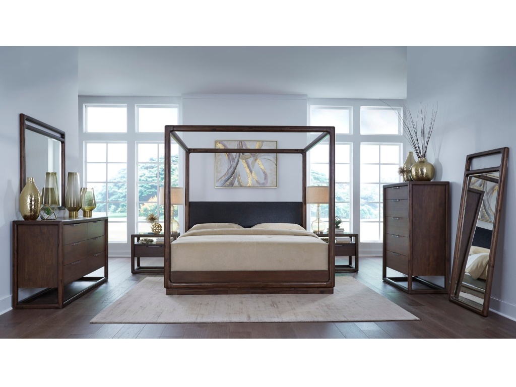 Sol Beveled Glass Floor Mirror in Brown Spce - image 5
