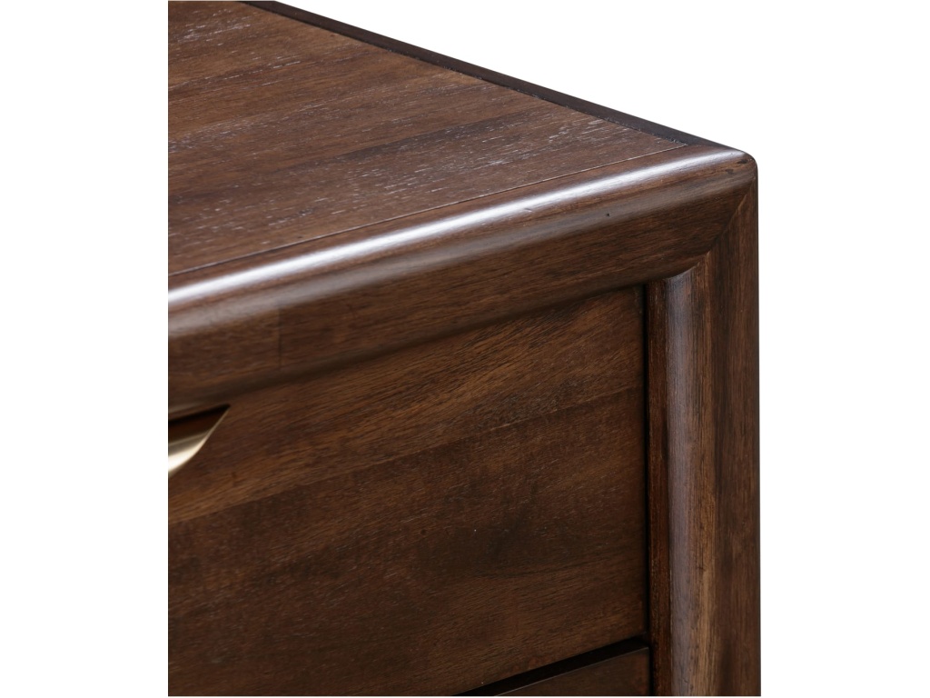 Sol Two Drawer USB-Charging Nightstand in Brown Spice - image 4