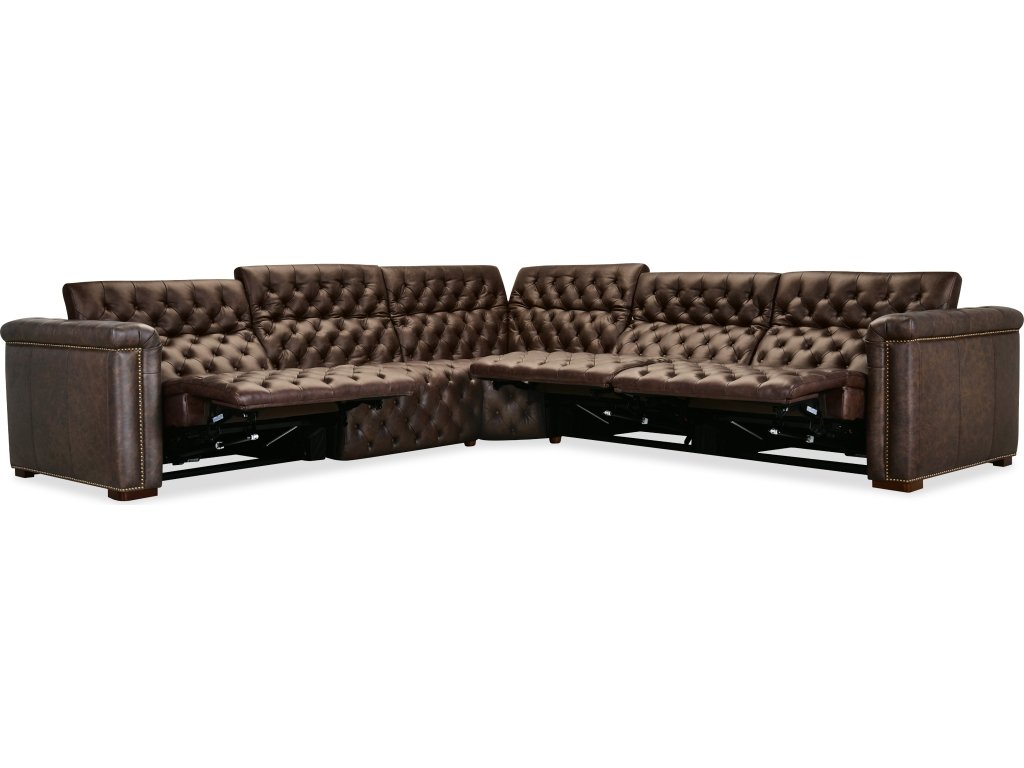 Savion Deux 5 Seat Sectional with Three Power Recliners and Six Power Headrests - image 4