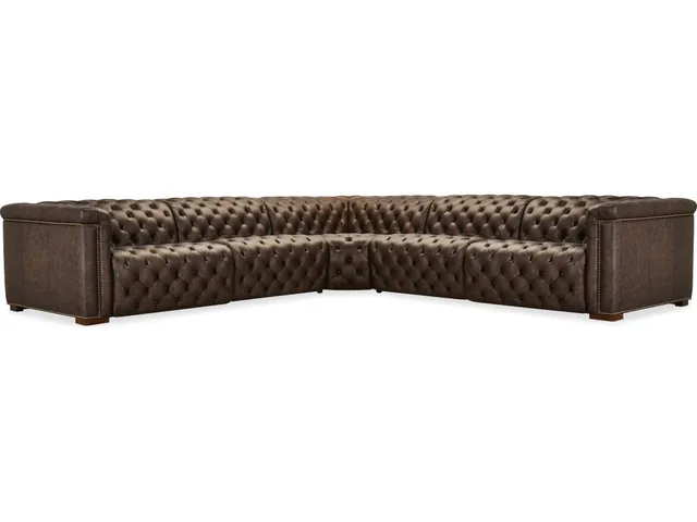 Savion Deux 5 Seat Sectional with Four Power Recliners and Six Power Headrests