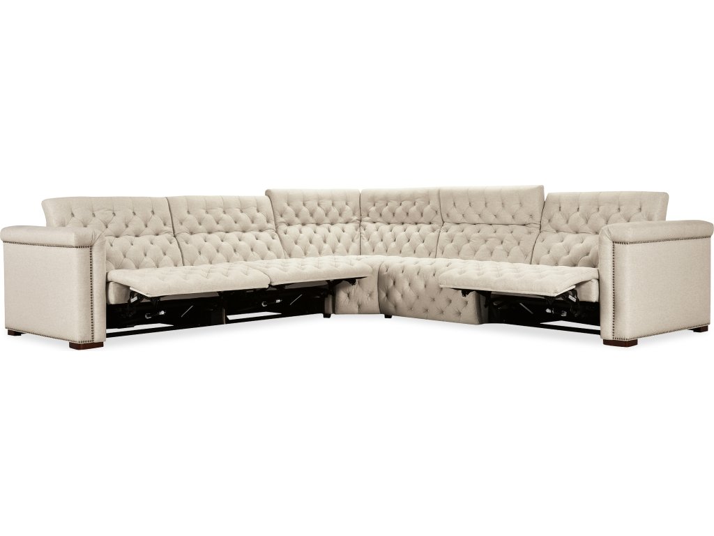 Savion Deux 5 Seat Sectional with Four Power Recliners and Six Power Headrests - image 4