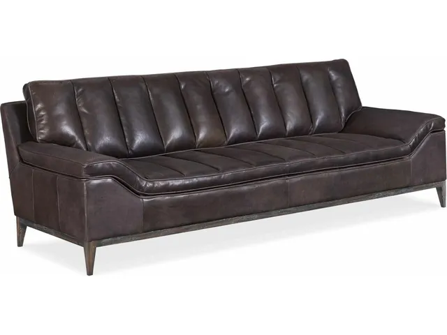 Kandor Leather Stationary Sofa