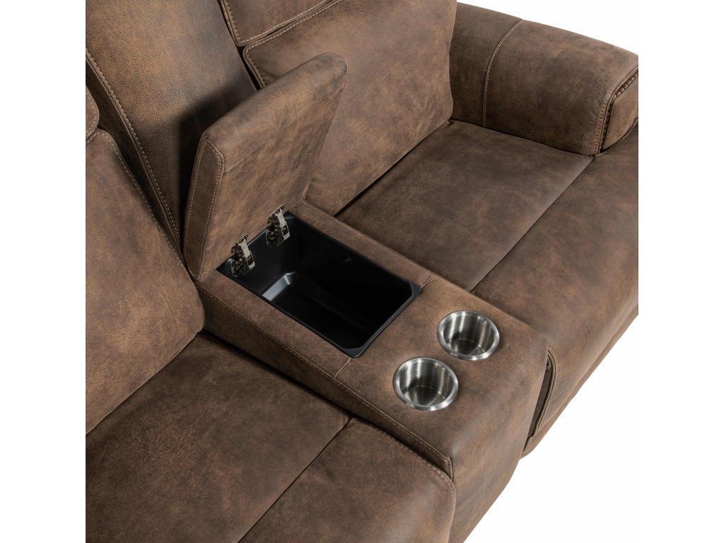 Wheeler Power Console Loveseat with Power Headrest - image 2