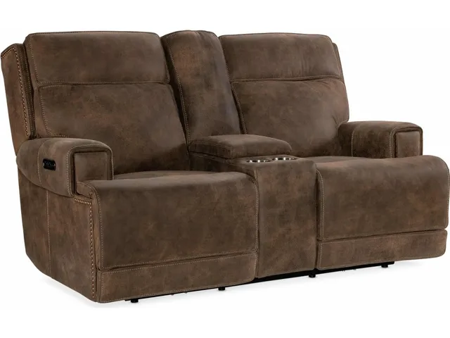 Wheeler Power Console Loveseat with Power Headrest