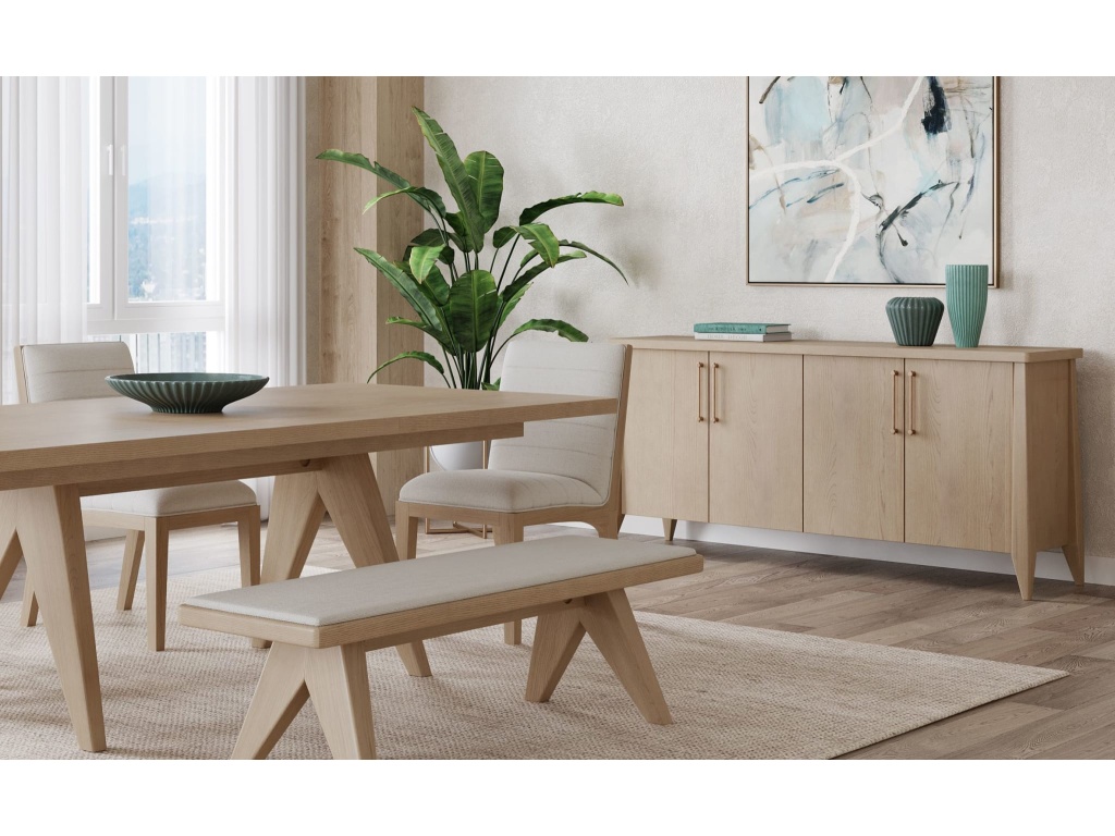 Sumire Four Door Ash Wood Sideboard in Ginger - image 3