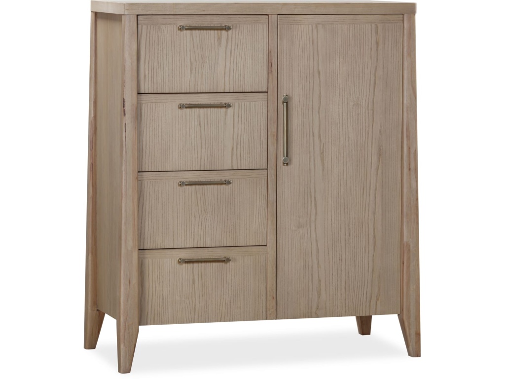 Sumire Four Drawer One Door Ash Wood Chest in Ginger - image 1
