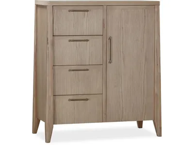 Sumire Four Drawer One Door Ash Wood Chest in Ginger - Alternative View