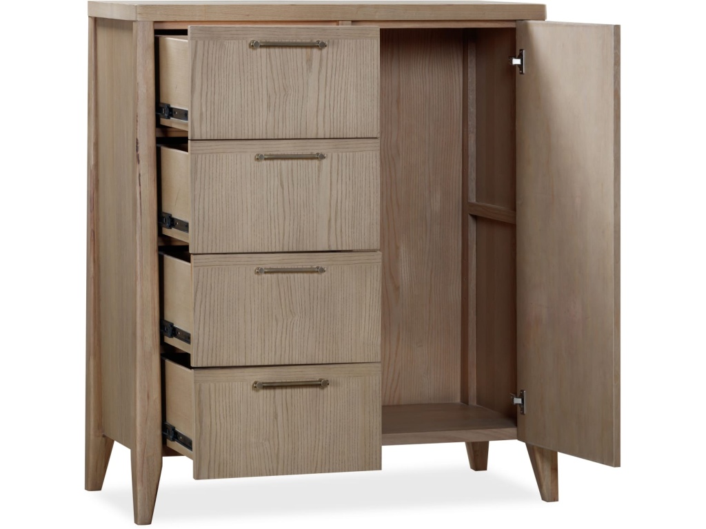 Sumire Four Drawer One Door Ash Wood Chest in Ginger - image 2