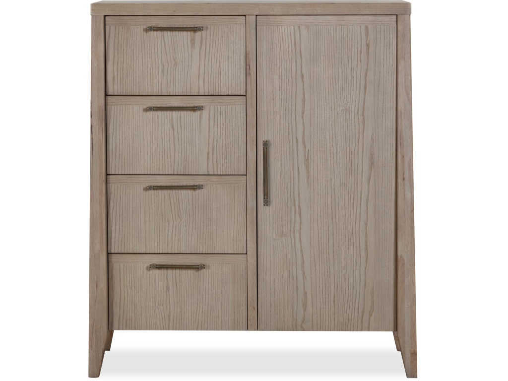 Sumire Four Drawer One Door Ash Wood Chest in Ginger - main image