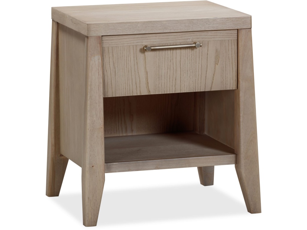 Sumire One Drawer One Shelf Ash Wood Nightstand in Ginger - image 1