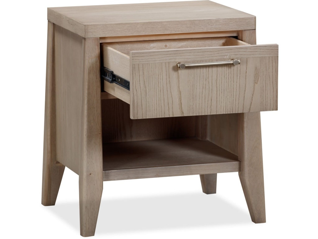 Sumire One Drawer One Shelf Ash Wood Nightstand in Ginger - image 2