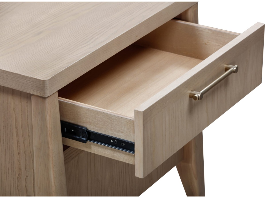 Sumire One Drawer One Shelf Ash Wood Nightstand in Ginger - image 4