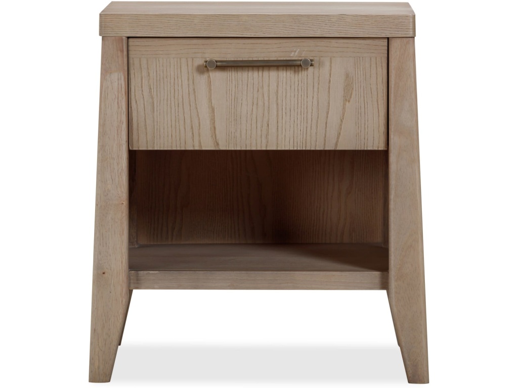 Sumire One Drawer One Shelf Ash Wood Nightstand in Ginger - main image