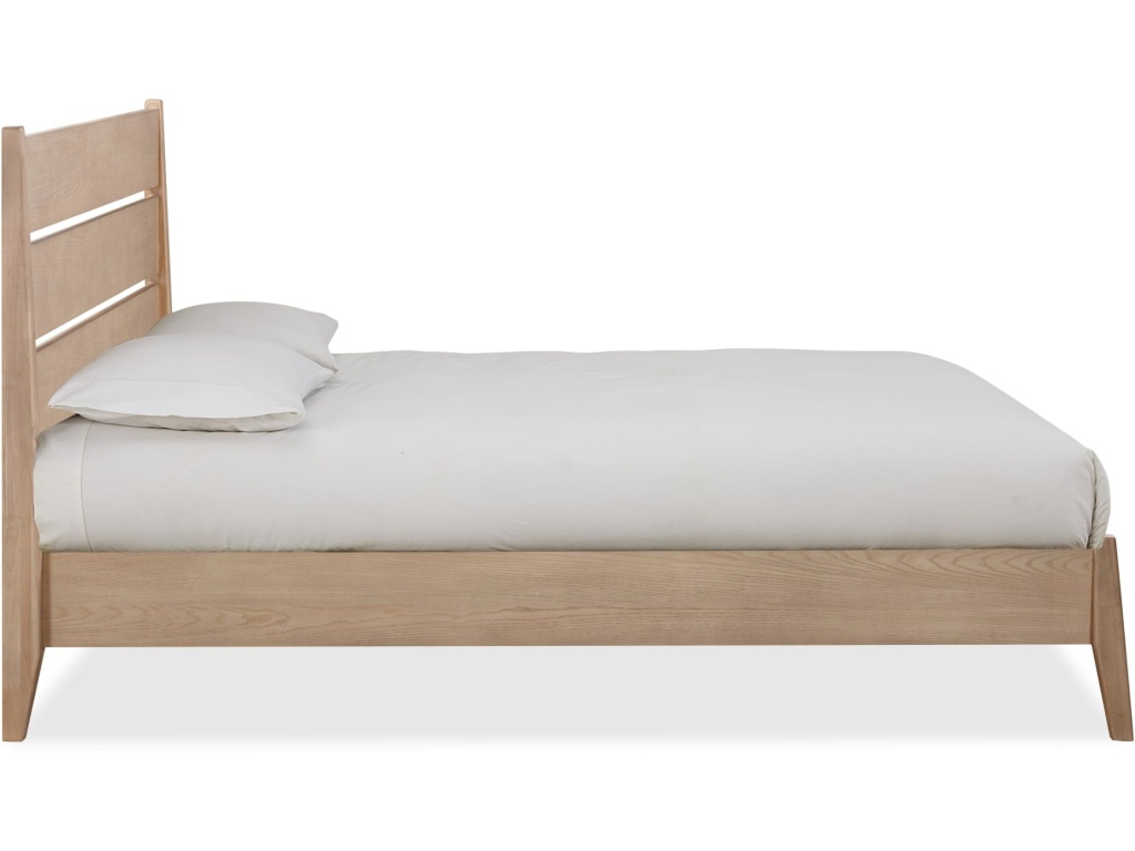 Sumire Slatted Ash Wood Platform Bed in Ginger - image 2