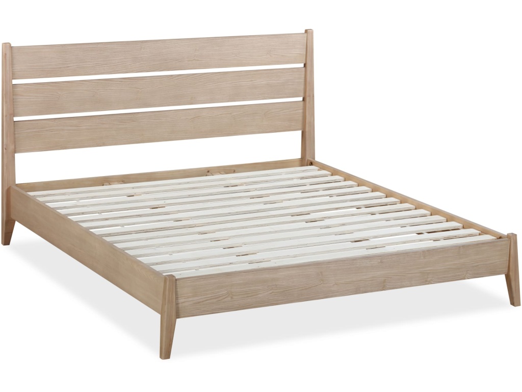 Sumire Slatted Ash Wood Platform Bed in Ginger - image 4