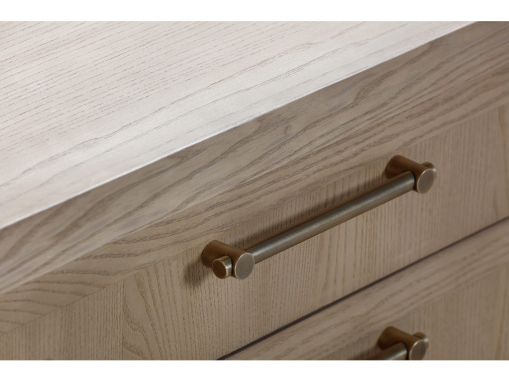 Sumire Three Drawer Ash Wood Nightstand in Ginger - image 4