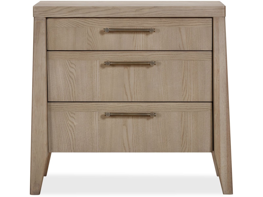 Sumire Three Drawer Ash Wood Nightstand in Ginger - main image