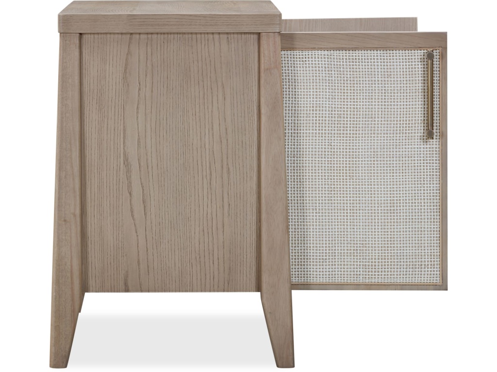 Sumire Two Door Ash Wood Bachelor Chest in Ginger and Natural Cane - image 3
