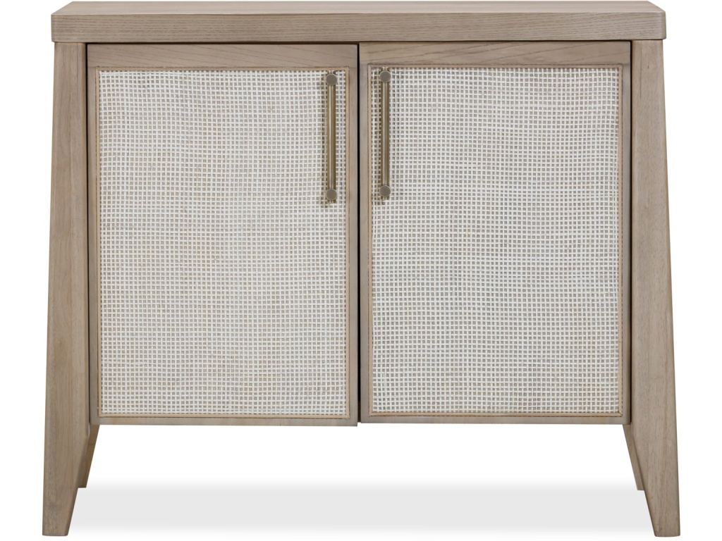 Sumire Two Door Ash Wood Bachelor Chest in Ginger and Natural Cane - main image