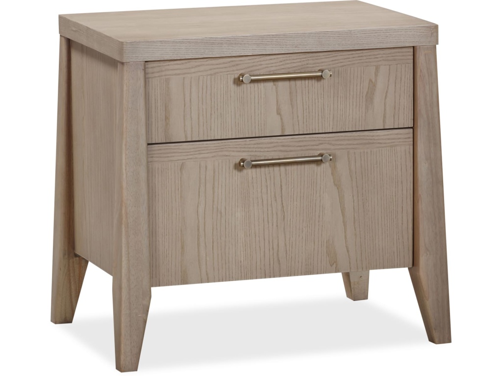 Sumire Two Drawer Ash Wood Nightstand in Ginger - image 1