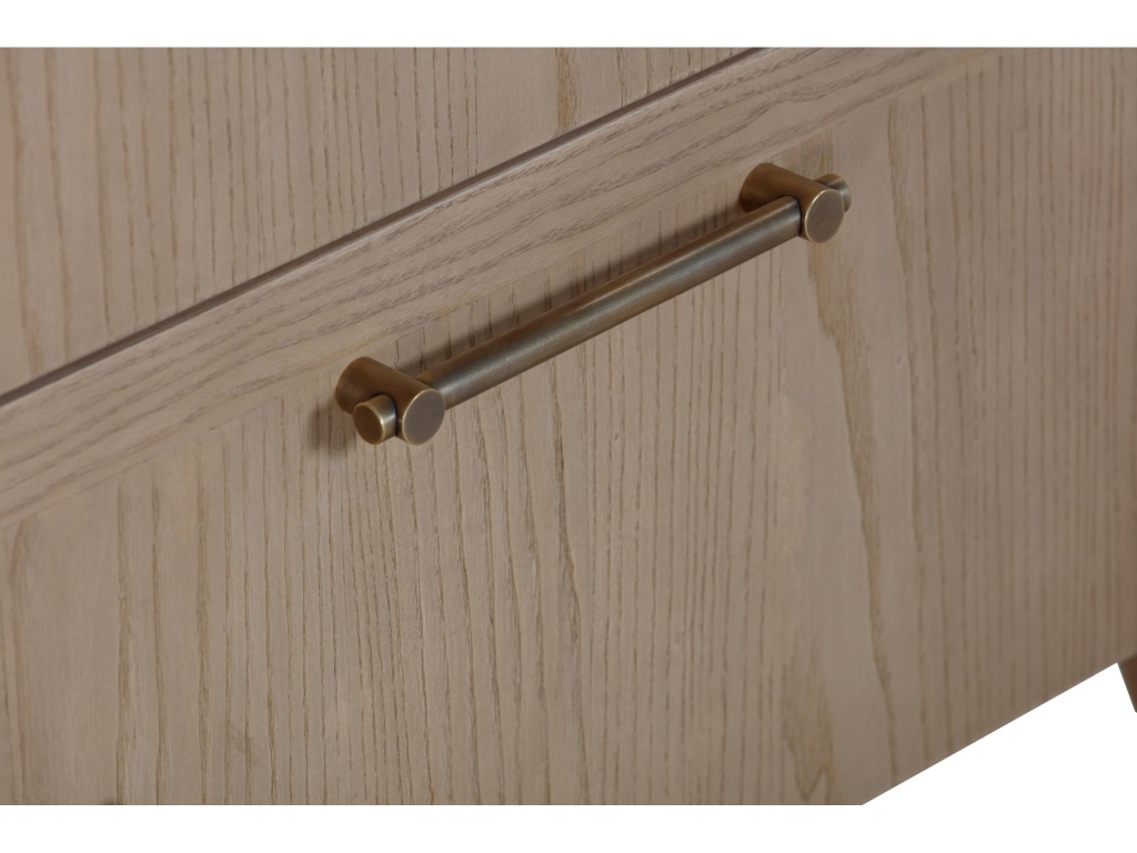 Sumire Two Drawer Ash Wood Nightstand in Ginger - image 3