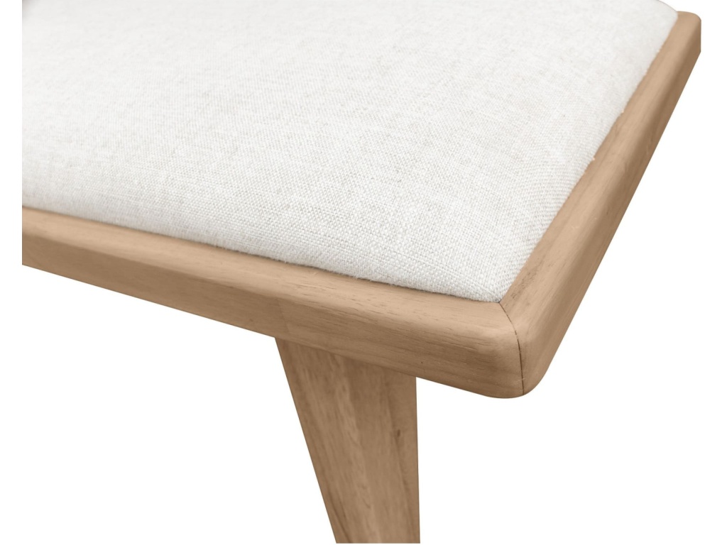 Sumire Upholstered Bench in Ginger and Natural Linen - image 3