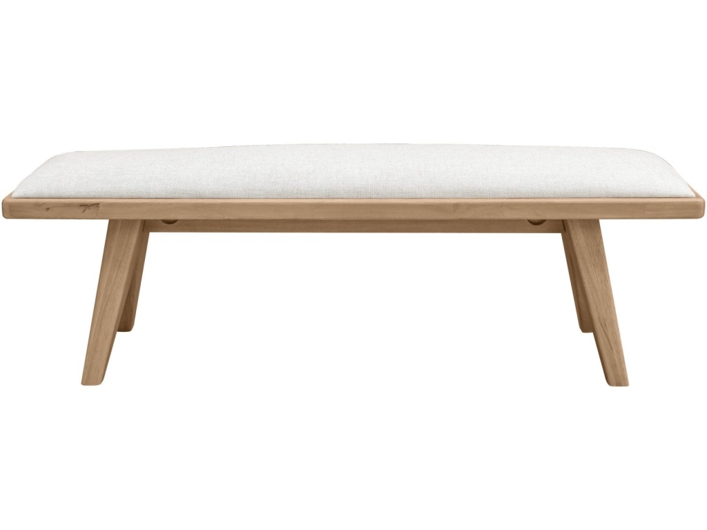 Sumire Upholstered Bench in Ginger and Natural Linen - image 1