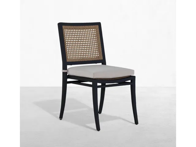 Bermuda Aluminum and Cane Stacking Side Chair
