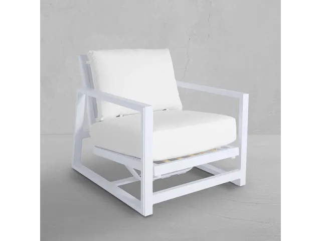 Avondale Wrought Aluminum Outdoor Spring Lounge Chair