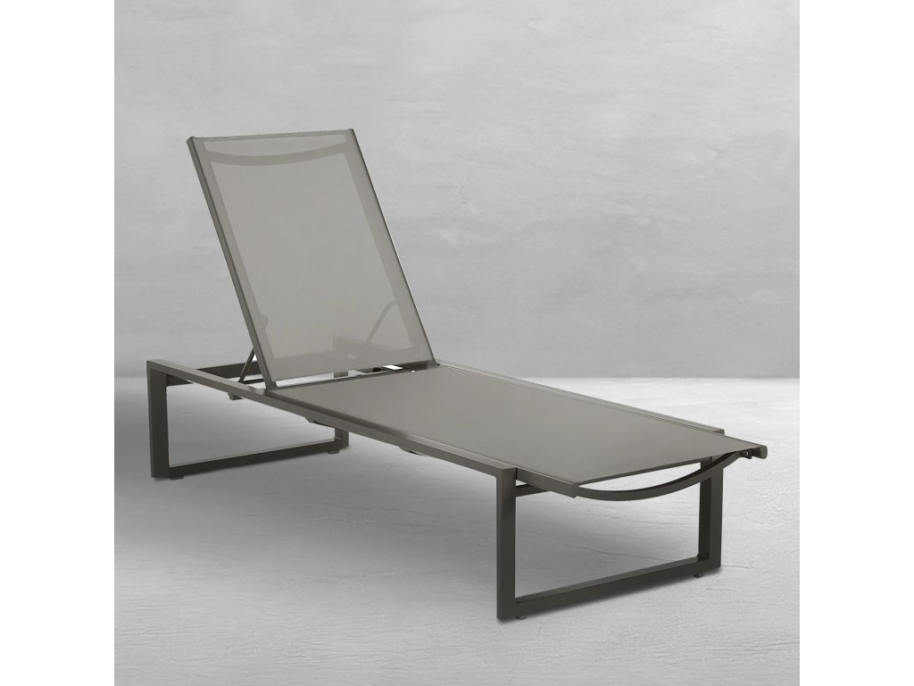 Belmont Sling Wrought Aluminum Outdoor Chaise Lounge - main image