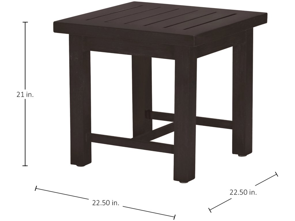 Club Aluminum Square Outdoor End Table - image 1